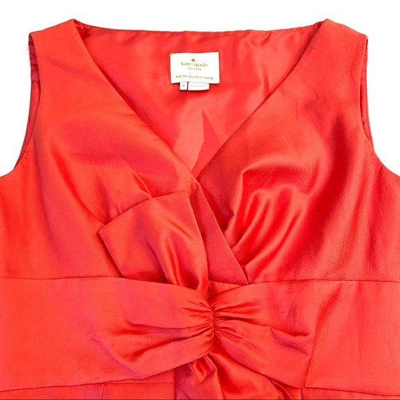 KATE SPADE Salmon Pink Silk Cocktail Dress - Picture 7 of 10